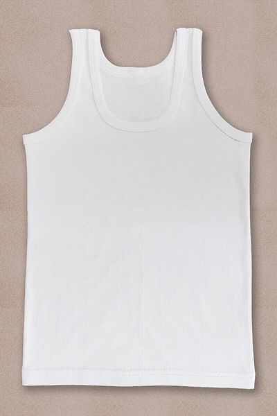 Pardon Boy's White Combed Cotton Undershirt 6 Pieces 0036