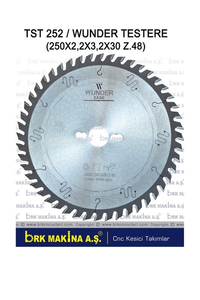 BRK WUNDER AĞAÇ TESTERE 250X48