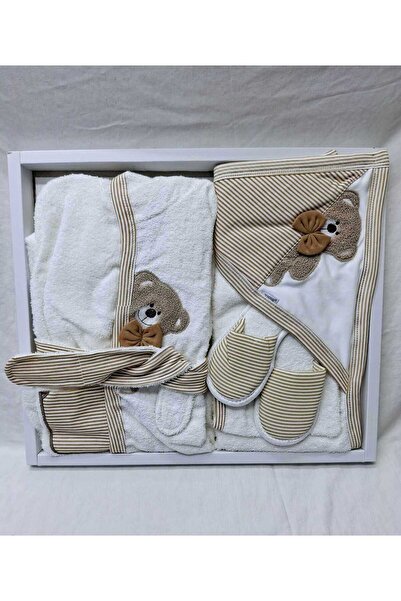 BERKAY Sundan Zıpır Cotton Baby Bathrobe and Towel Set