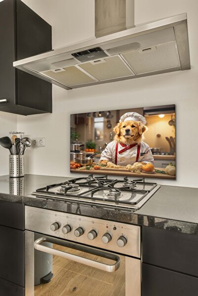 wudie Protector din sticlă pentru spatele aragazului, sticlă temperată rezistentă la rupere