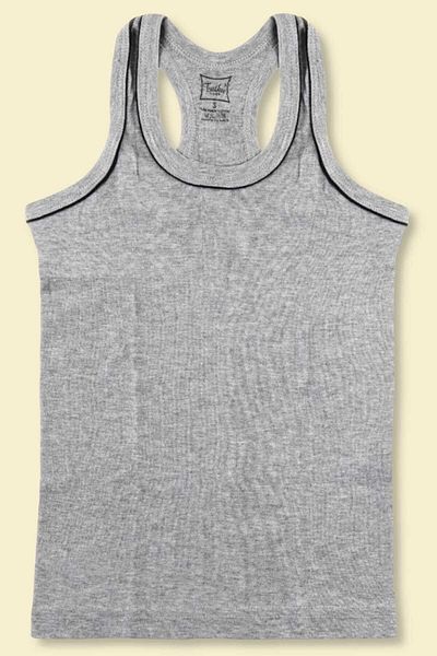 KEYAL Tutku Boy Gray 6 Pack Cotton Ribbed Sports Undershirt
