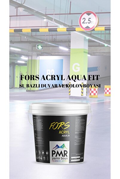 PMR Pamir Boya Renklerin Zirvesi Fors Acryl Aqua Fit Su Bazlı Kolon ve Otopar...