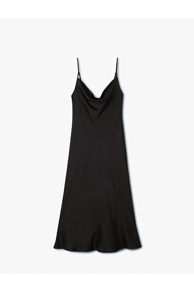Koton Schwarzes Damenkleid 5SAK80001FW