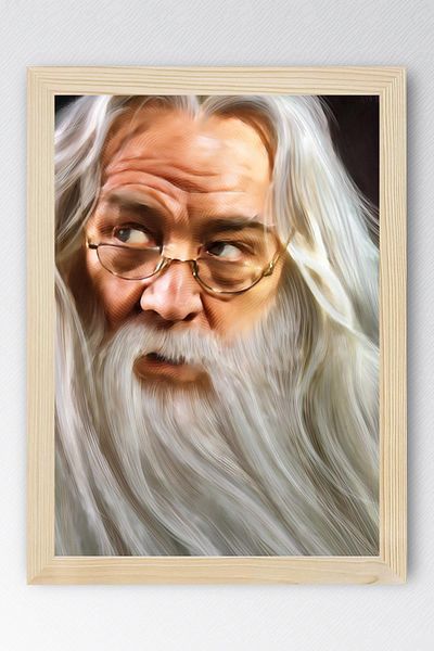Saturn Harry Potter Albus Dumbledore Framed Painting - Movie Poster Painting