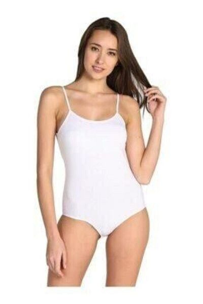 KEYAL Tutku Women's White Rope Strap Lycra Hooked Snap Body