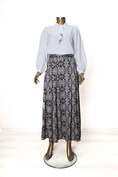 Doque 52007 YANDAN FERMURARLI DESENLİ ETEK QYS ETEK 52007 #23-073