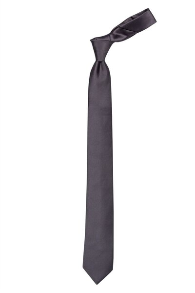 Tudors Düz İnce Gri Erkek Kravat