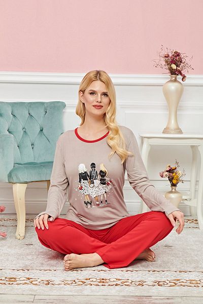 Easy Tedarik Long Sleeve Pajama Set Model no 7619