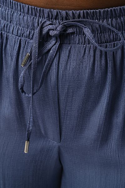Orfeo Negro Women's Elastic Waist Shoulder Indigo Pants