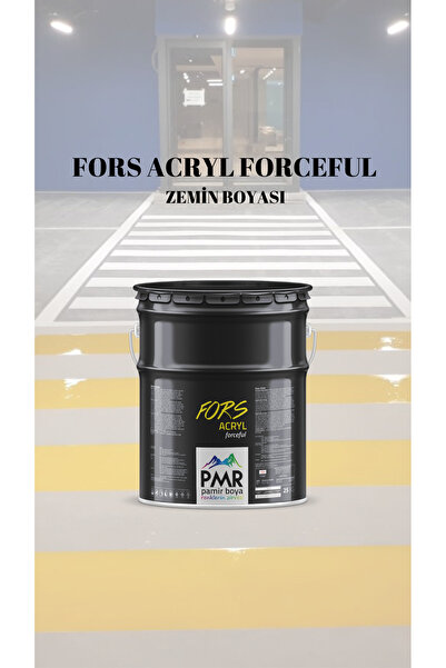 PMR Pamir Boya Renklerin Zirvesi Fors Acryl Forceful Akrilik Zemin Boyası Siy...