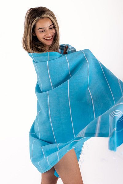 Akaystore 100% Cotton Striped Bath Spa Peshtemal |   Beach Towel