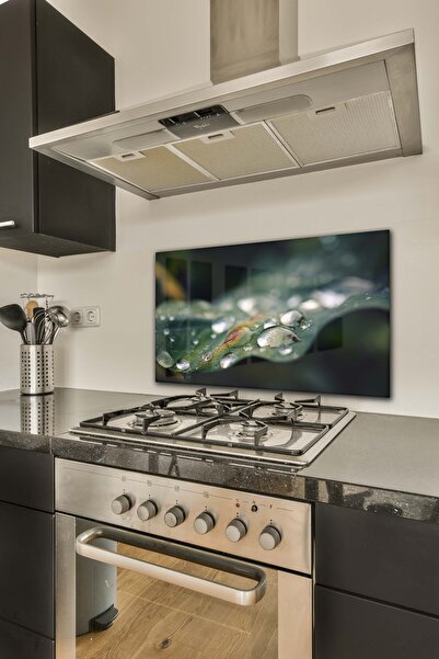 wudie Protector din sticlă pentru spatele aragazului, sticlă temperată rezistentă la rupere