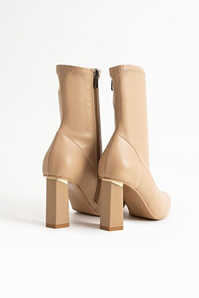 FOLLİNİ Kadın Hakiki Deri Streç Camel