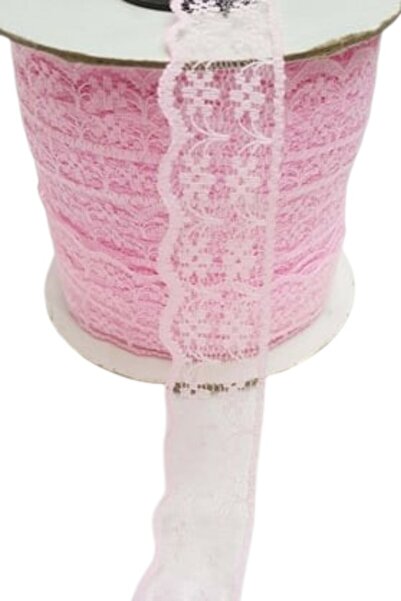 Armada 15 метрів двошарової мереживної стрічки цукрово-рожевого кольору (шири...
