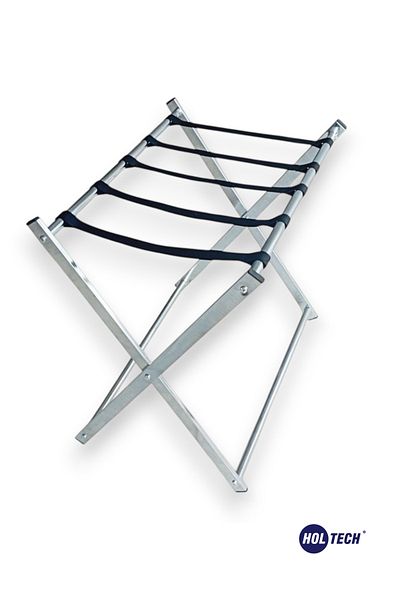 HOLTECH Luxury Metal Folding Hotel Type Luggage Holder Suitcase Stand Luggage Stand