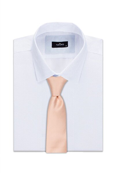 Tudors Düz Klasik Cep Mendilli Kahverengi Erkek Kravat