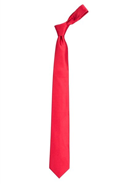 Tudors Düz Klasik Cep Mendilli Kırmızı Erkek Kravat