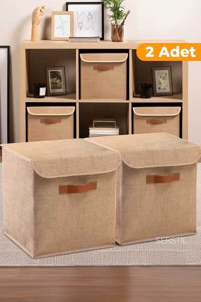 Serstil 2 Pieces of under Cabinet Laundry and Toy Organizer - Storage Box with Folding Lid 30X30X30Cm