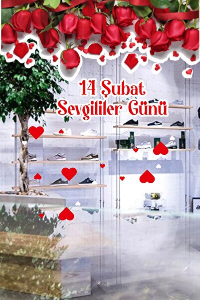 New Jargon Alta Bakan Roses Ziua Îndrăgostiților Autocolant pentru vitrină di...