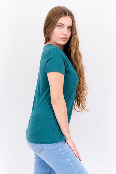 Nautica Women Round Neck Short Sleeves Graphic T-shirt, Green