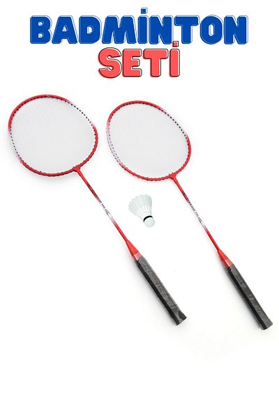 İMVULA Badminton Set 2 Rackets 1 Ball Outdoor Game Set