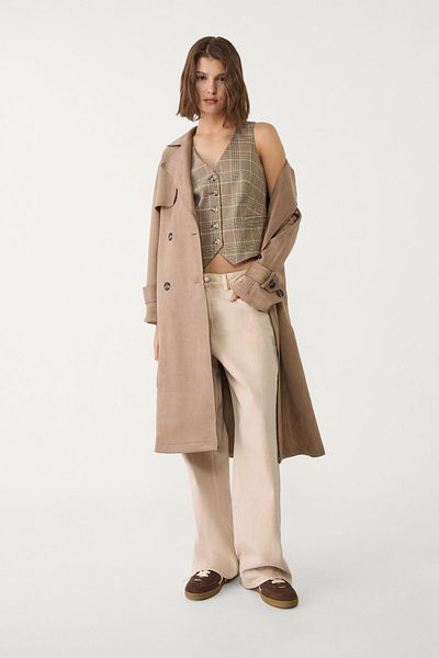 Stradivarius سترة قصيرة منقوشة