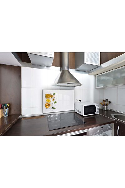 wudie Protector din sticlă pentru spatele aragazului, sticlă temperată rezist...