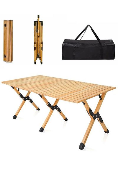 Cady One Portable and foldable wooden picnic and camping table, 60*120 cm