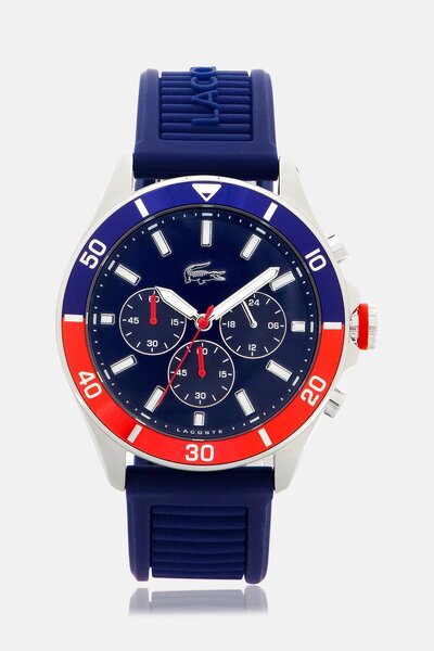 Lacoste Men 2011154 Rubber Strap Watch 40 mm, Navy