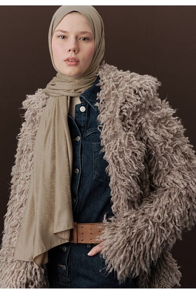 Fresh Premium Stone Colored Plain Shawl