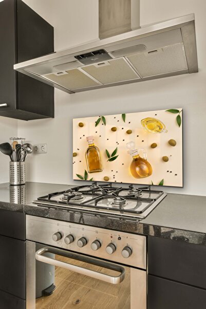 wudie Protector din sticlă pentru spatele aragazului, sticlă temperată rezist...