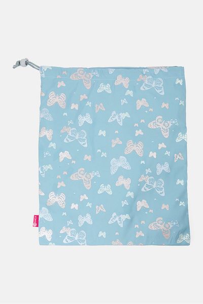 Miamica Graphic Print Travel Shoes Bag, Blue