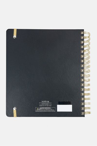Votum 2025 Monthly And Weekly Planner Spiral Notebooks, Black
