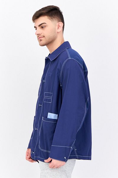 adidas Men Sportswear Fit Long Sleeves Outdoor Cargio Jacket, Blue