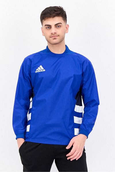 adidas Men Sportswear Fit Long Sleeve Outdoor Windbreaker Jacket, Blue