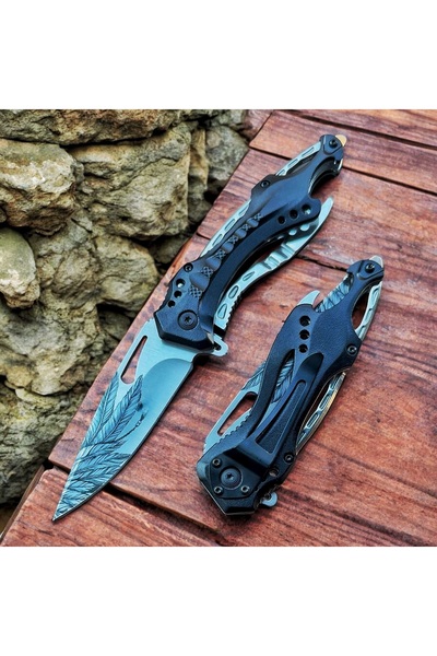 WeKnife GÜMÜŞ CİCEK İŞLEMELİ GHOST CAKI PASLANMAZ 21 CM