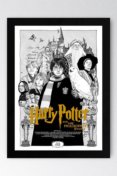 Saturn Pictură înrămată Harry Potter și Piatra Sărutului - Pictură poster film