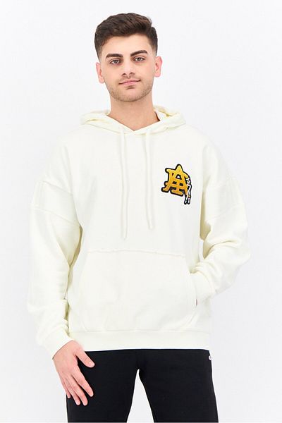 adidas Men Sportswear Fit Brand Logo Outdoor Hoodie, Off White