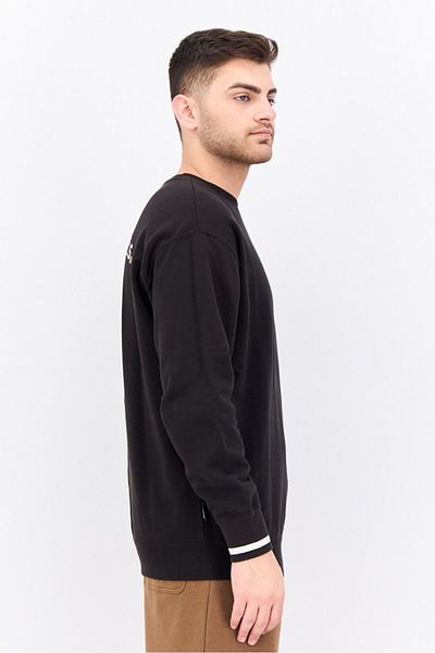 Puma Men Sportswear Fit Long Sleeve Brand Logo Sweatshirt, Black