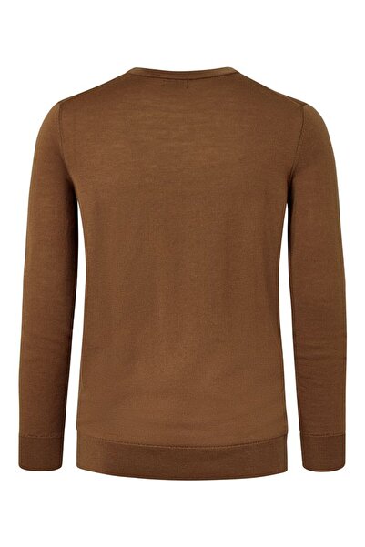 Tchibo Men Crew Neck Long Sleeve Knitted Sweater, Brown