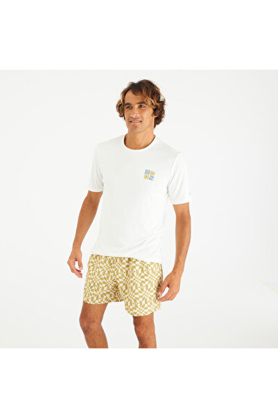 Decathlon Olaian Erkek Standart Kalıp Kısa Kollu Uv Korumalı Tişört - Beyaz -...