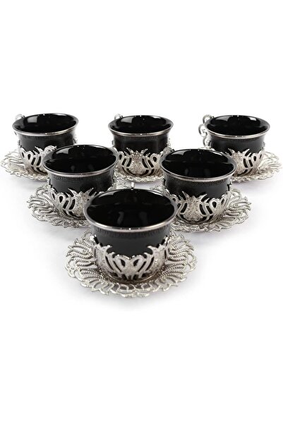 KT HOME Türk Kahvesi Fincanı Takımı Türk Kahvesi Fincan Tabağı Kahve 6'lı Set...