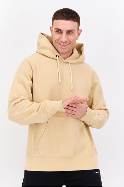 Champion Men Sportswear Fit Long Sleeves Outdoor Hoodies, Beige