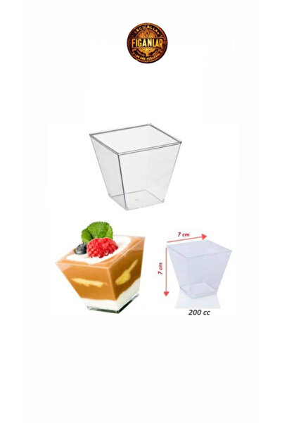 figanlar ambalaj Sunum Kasesi 6 adet  Magnolya Dondurma Puding Tatlı Meze Salata Cup Kabı Sert Plastik Mika Sunum