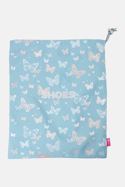 Miamica Graphic Print Travel Shoes Bag, Blue