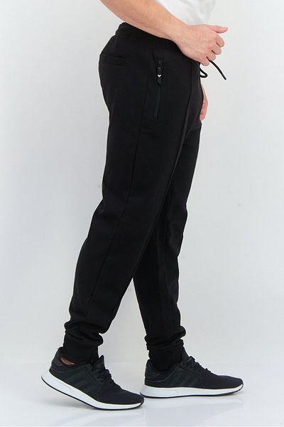 Threadbare Men Regular Fit Plain Jogger Pants, Black