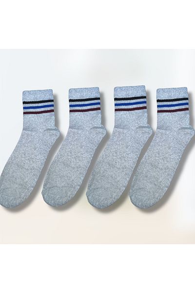 DUDAKTAN KALBE College Socks Unisex Mixed 3 Colors, Striped Long College Sports Socks