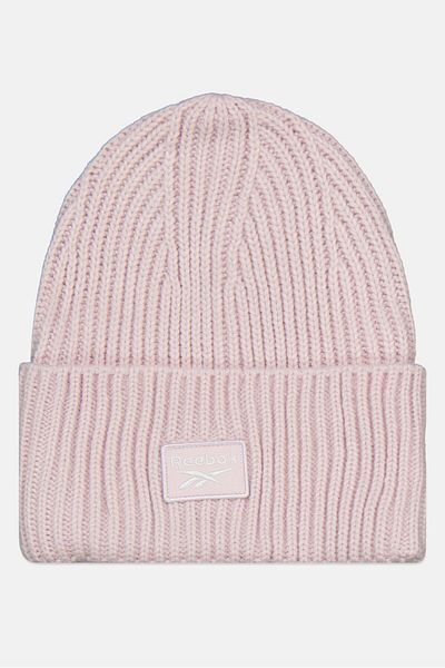 Reebok Men Embroidered Logo Knitted Beanie, Pink