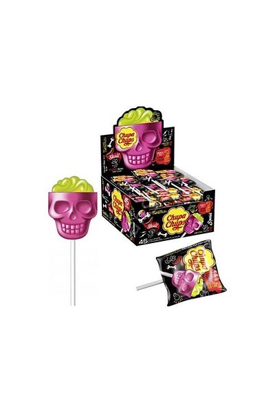Big Babol Chupa Chups 15 g X 25 Pieces - Strawberry, Lime and Lemon Flavored Lollipops Confectionery