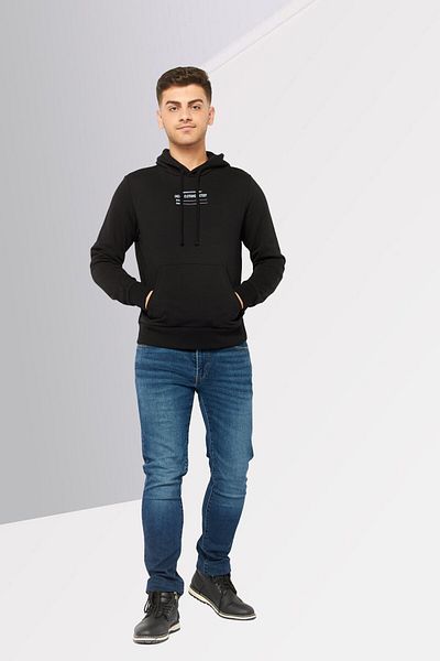 Diesel Men Brand Logo Pull Over Sweatshirts, Black